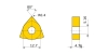 Токарные пластины ломаный треугольник Mitsubishi WNMG080404-MA UE6020, Япония, набор из 10 шт