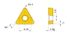 Токарные пластины MITSUBISHI TCMT110204 UE6020, 10 шт, треугольные пластины 11x11x11 мм, Япония